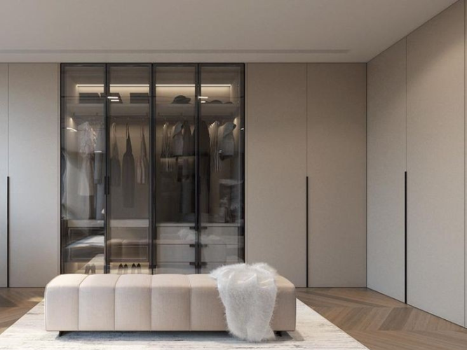 glass door wardrobe